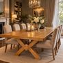 Large Solid Oak 8-Seater Dining Table Image 3