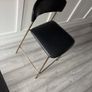 Two Modern Black and Brass Bar Stool Excellent Condition Image 4