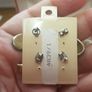 2 pairs 9 ct. gold Australian crystal earrings Image 2