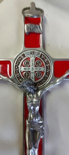 large red crucifix cross,,lovely condition,, beautiful,,,buyer collects or pays postage thank you,,sold as is ,some of the money will be going to charity,good cause ,,
