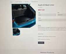 Car -> Audi A3 Boot Linet