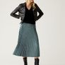 M&S Claret pleated midi length skirt Sz 8 - Bnwt Rrp 60 Image 2