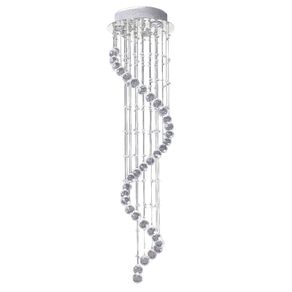 Modern Crystal Chandelier Ceiling Light Pendant Lamp Chrome Finish Glass Droplets New, 30 / 120cm