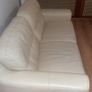 Cream Leather 4-Seater Sofa Image 6