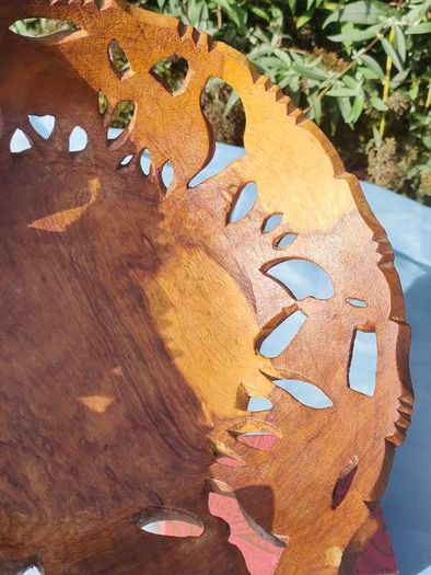 African Animal hand carved wooden bowl