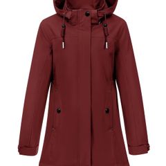 Brand New Women's Lightweight Transitional Softshell Coat Hooded Windbreaker Parka