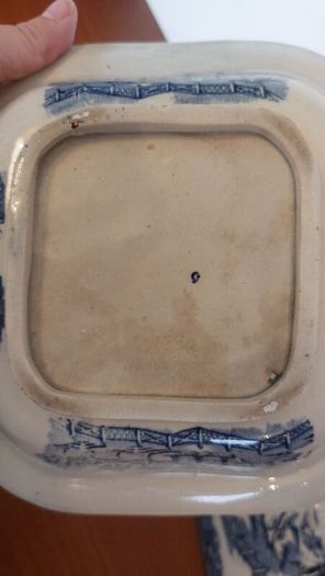 Fabulous Antique Blue and White Transferware Willow Pattern Shallow Lidded Tureen/Vegetable Dish For Display, Unknown Maker, Most Likely Staffordshire Made