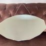 Petite Oval Bevelled Early 20th Century Frameless Mirror with Original Chain Image 3