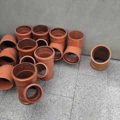 Sewage pipes and bends 6inch Have many like the ones in the pictures