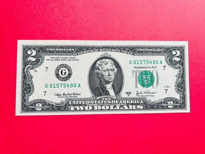 Usa  2  Dollars   2003. LETTER    ( G  7 )  CHICAGO ( Uncirculated )
