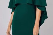 BNWT COAST forest green cape shift dress size 12