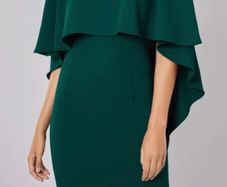 BNWT COAST forest green cape shift dress size 12