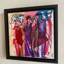 Original Abstract Painting Original Art Of Group of Girls female friends or models irish  Art Image 4