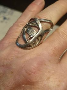 Large Vintage Unisex Sterling Silver Ring