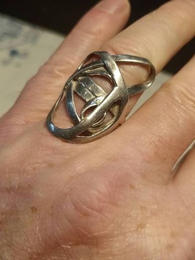 Large Vintage Unisex Sterling Silver Ring