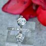 Antique Art Deco Two Stone Diamond "Toi et Moi' Ring - 18ct White Gold Image 4