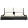 Bed Frame Black and White Faux Leather 135x190 cm Image 4