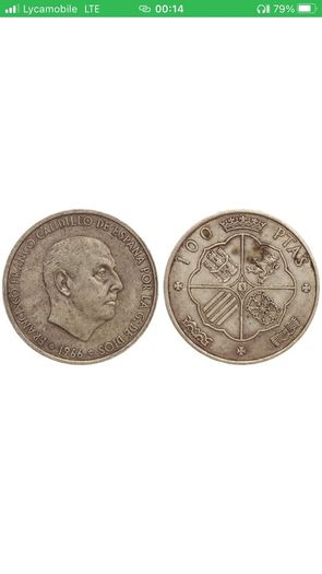 Spain Silver 100 Pesetas 1966 (68) Francisco Franco