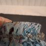 Vintage Art Glass Bowl Turquoise Image 5