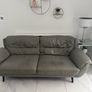 grey leather couch Image 5