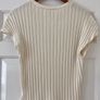Size 16, Cream Cotton Mix Top by Zara Image 4