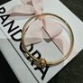 Pandora Moments Gold P Sparkling Pave Bangle Size 20cm Brand New Image 3
