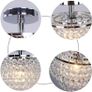 Modern Crystal Chandelier Ceiling Light Fitting Hallway Lights Ceiling Light 3 Tiers Crystal Raindrop Chandelier for Bedroom Living Room Dining Room (Chrome Image 4