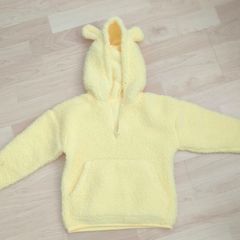 Yellow fleece hoodie 3-4 years NEW