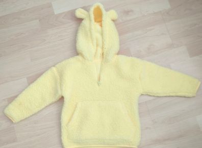Yellow fleece hoodie 3-4 years NEW