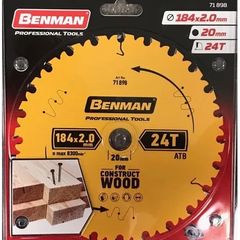 Benman 71898 Circular Saw Blade 184 X 2.0 mm 24t