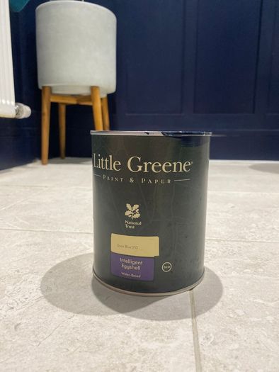 Little Green Intelligent Eggshell Paint in Dock Blue