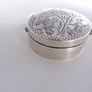 Sterling silver etched pill pot Image 6