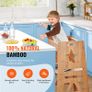 Tower Step Stool for Toddlers Kids 3-Level Height Adjustable 350LBS White Image 4