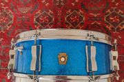 Ludwig Jazz Fest Snare Drum 14 x 5 Blue Sparkle Keystone 1960s