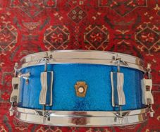 Ludwig Jazz Fest Snare Drum 14 x 5 Blue Sparkle Keystone 1960s