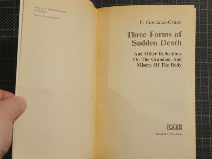 F Gonzalez-Crussi, 'Three Forms of Sudden Death'