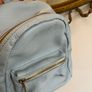 Genuine leather mini backpack light blue leather - Florence Italy Image 7