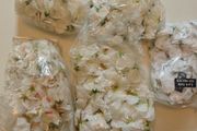 white flower bundle mixed fake artificial faux silk flowers