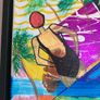 Original Art Swim Painting Woman Swimmer Sea Swim gift Image 5