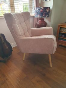 Pink arm chair