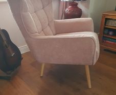 Pink arm chair
