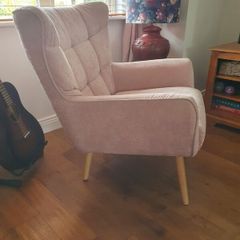 Pink arm chair