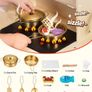 Wooden Kids Play Kitchen with Lights and Sounds Cream Image 6