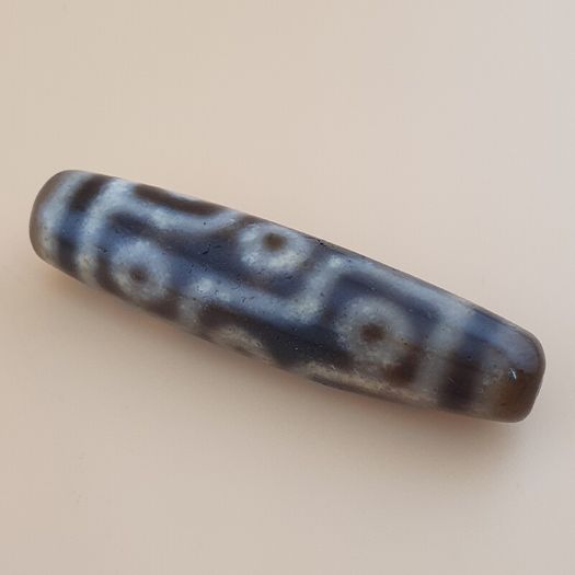 Vintage 9 Eyes Himalayan Tibetan Agate Dzi Bead Amulet