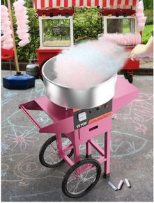 Electric Cotton Candy Machine Commercial Sugar Candy Floss Maker Temperature Controls for Party Festival Carnival Home DIY