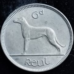 Ireland - 1953 - 6 Pence - Wolfhound - UNC - KM.13a - [2771]