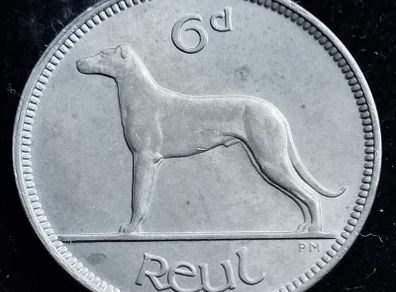 Ireland - 1953 - 6 Pence - Wolfhound - UNC - KM.13a - [2771]
