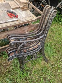 Cast iron Garden bench ends + backs