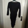 Black Boat Neck Dress With Ruched Detail, size 8 Image 9