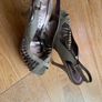 Brand New Grey Suede Perp Toe Sling Backs UK7 Image 3
